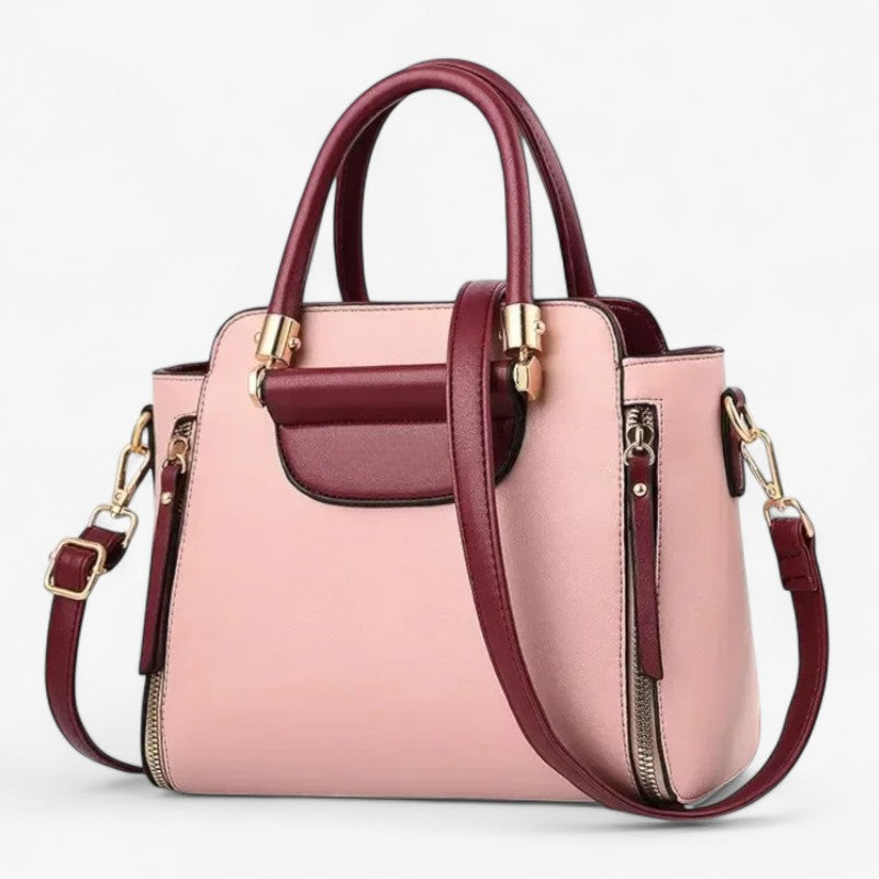 Contrast Handbag with a Structured Silhouette for Work