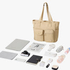 Vattenavvisande totebag med smarta invändiga organiseringsfickor