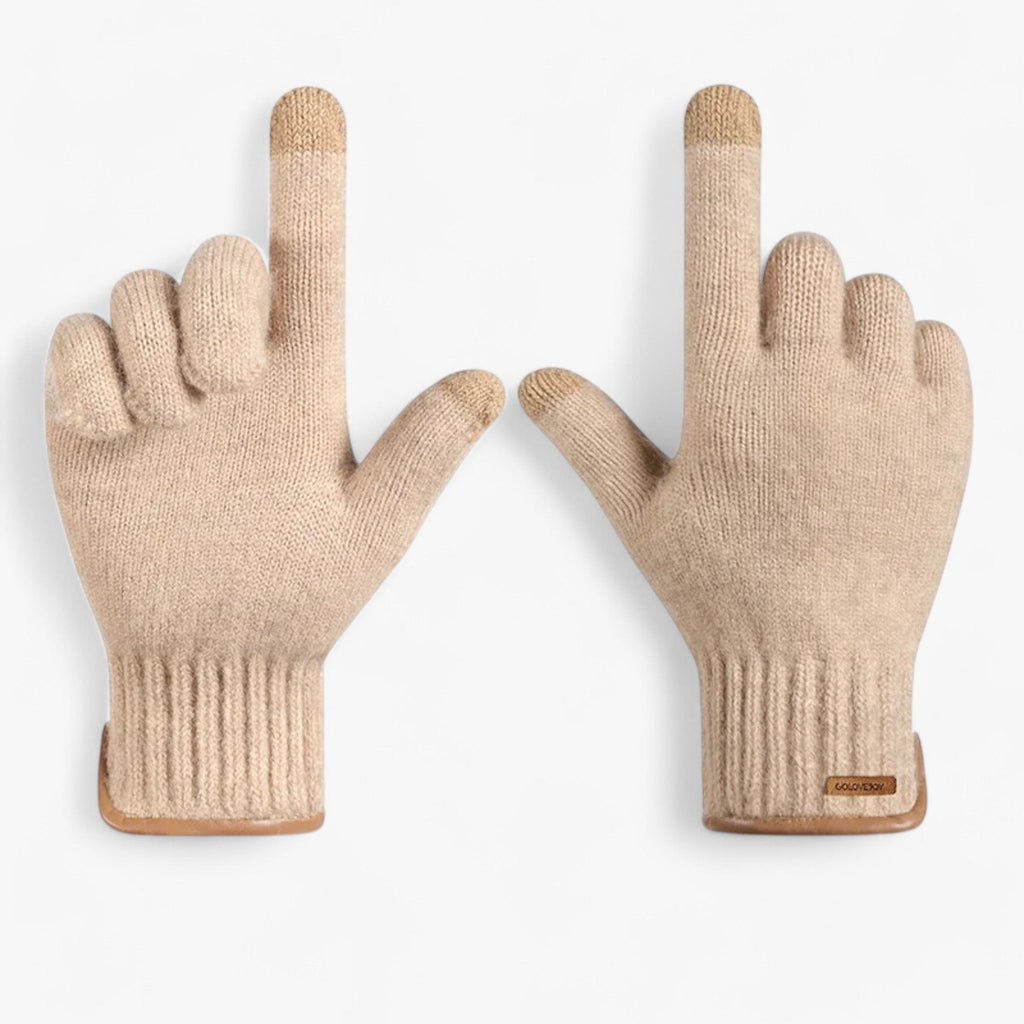 Men's Fleece-Lined Winter Gloves with Touchscreen Tips