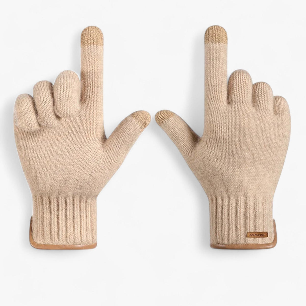 Men's Fleece-Lined Winter Gloves with Touchscreen Tips