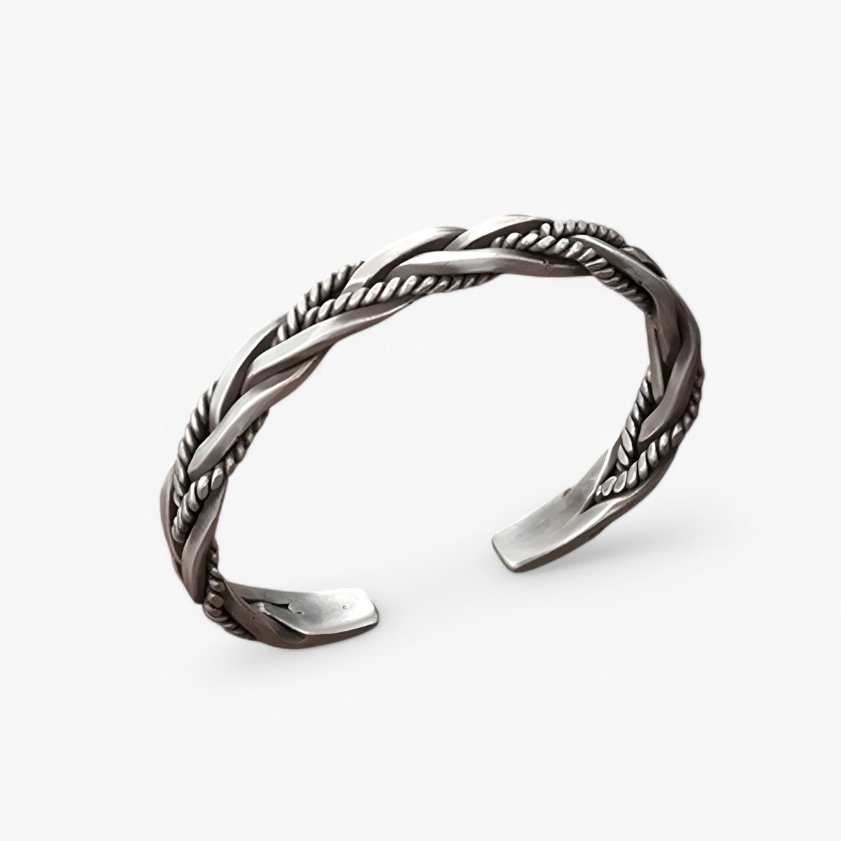 Handwoven Silver-Tone Bracelet