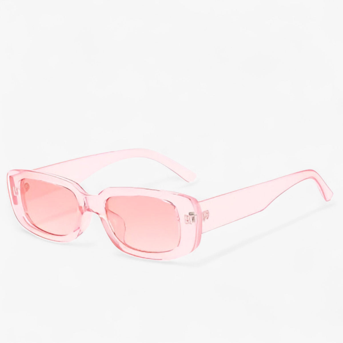 Retro rectangular sunglasses with a minimalist unisex shape