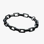 Pulsera de hombre de eslabones de acero inoxidable en negro y dorado