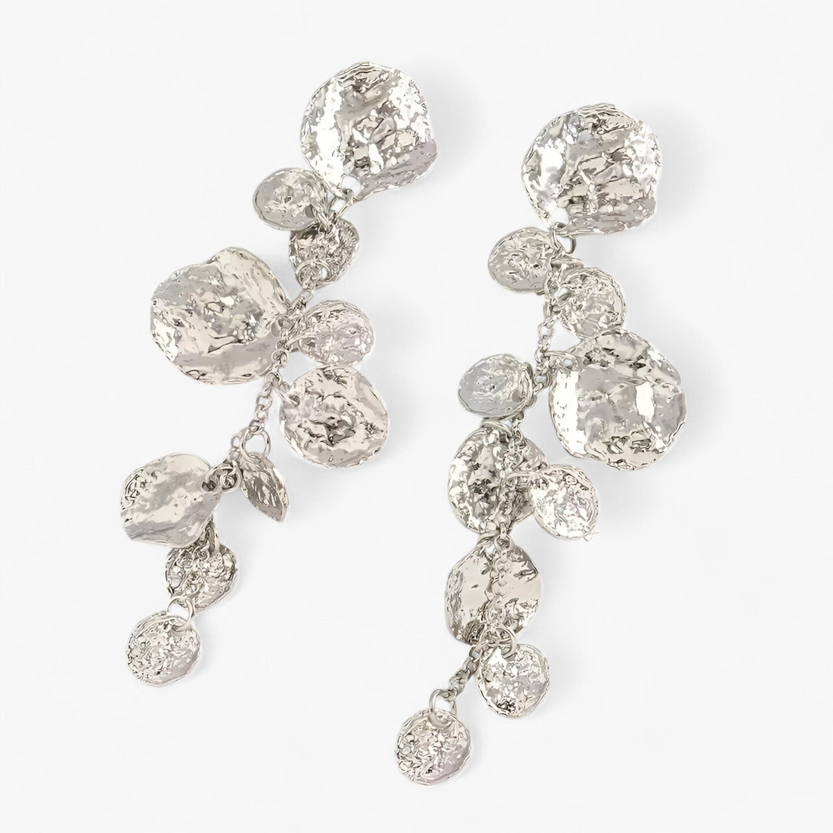 Vintage Flower Fringe Earrings with Tassel Detail