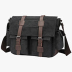 Vintage crossbodyväska i canvas med justerbar rem