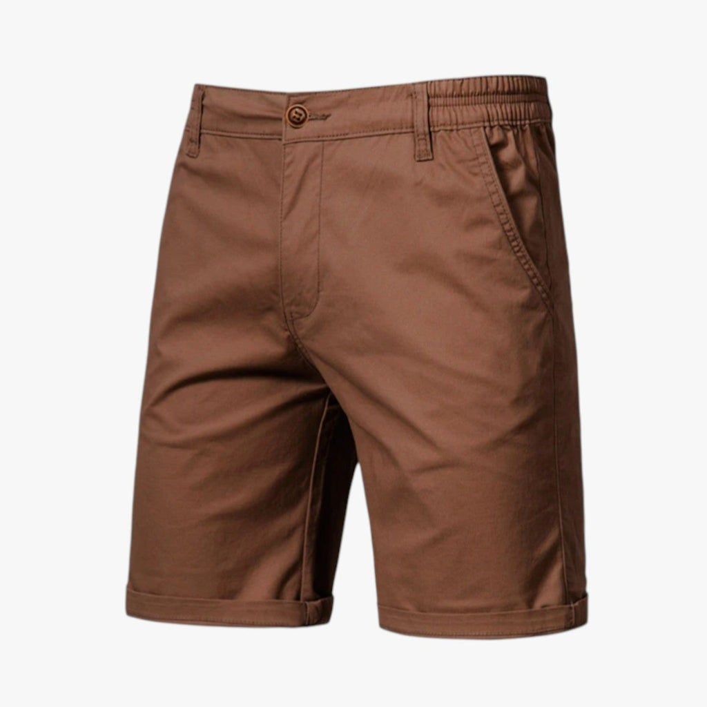 Shorts i stretchbomull med resårlinning för herr