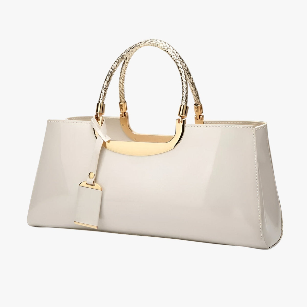Lightweight Faux Leather Shoulder Bag with Inner Pockets