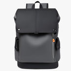 Water-Resistant PU Leather Laptop Backpack with USB Port