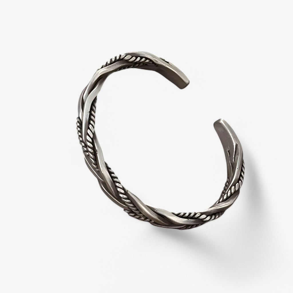 Handwoven Silver-Tone Bracelet