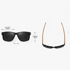 Handmade Beech Wood Sunglasses with Polarised Lenses