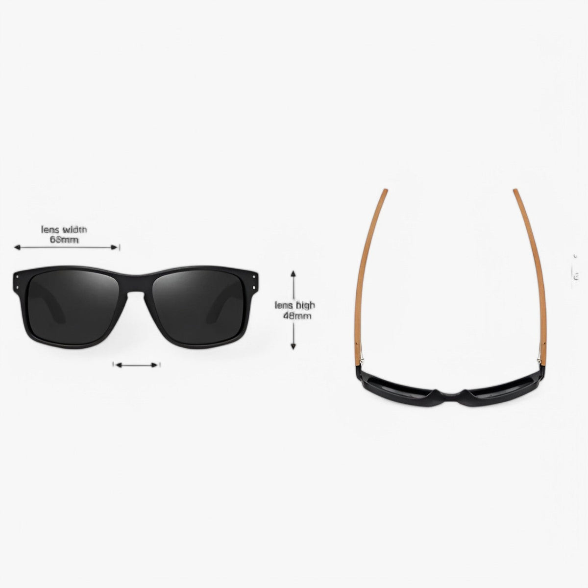 Handmade Beech Wood Sunglasses with Polarised Lenses