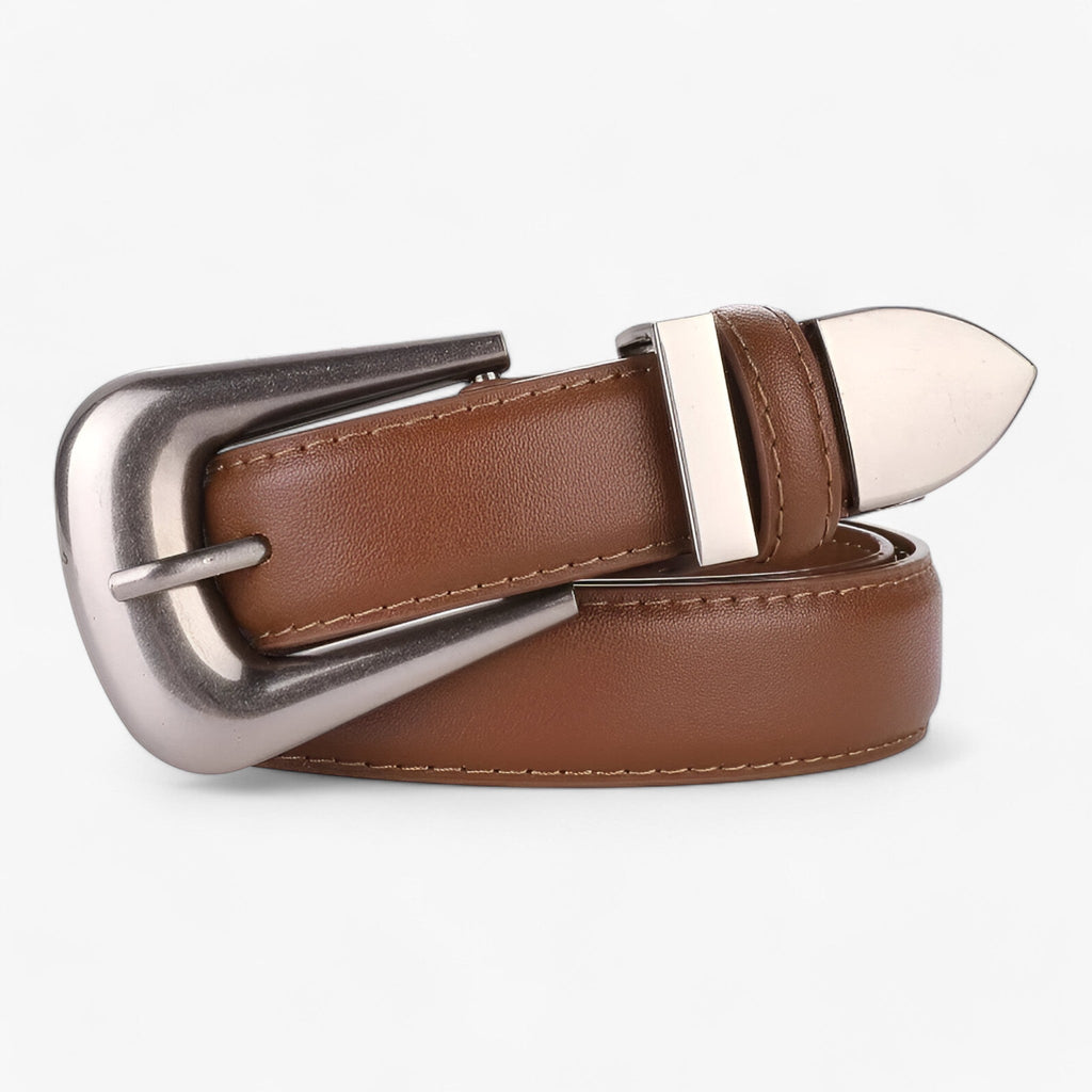 Faux Leather Buckle Belt for Casual and Formal Wear