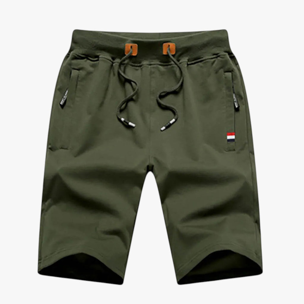 Men's Slim-Fit Cotton Shorts with Deep Cargo Pockets