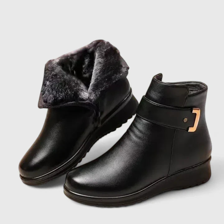 Botines bicolor con plantillas acolchadas