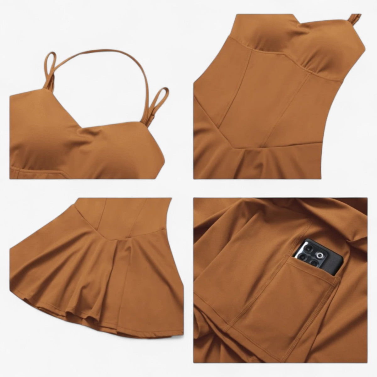 Quick-Drying Sports Dress with Hidden Side Pocket