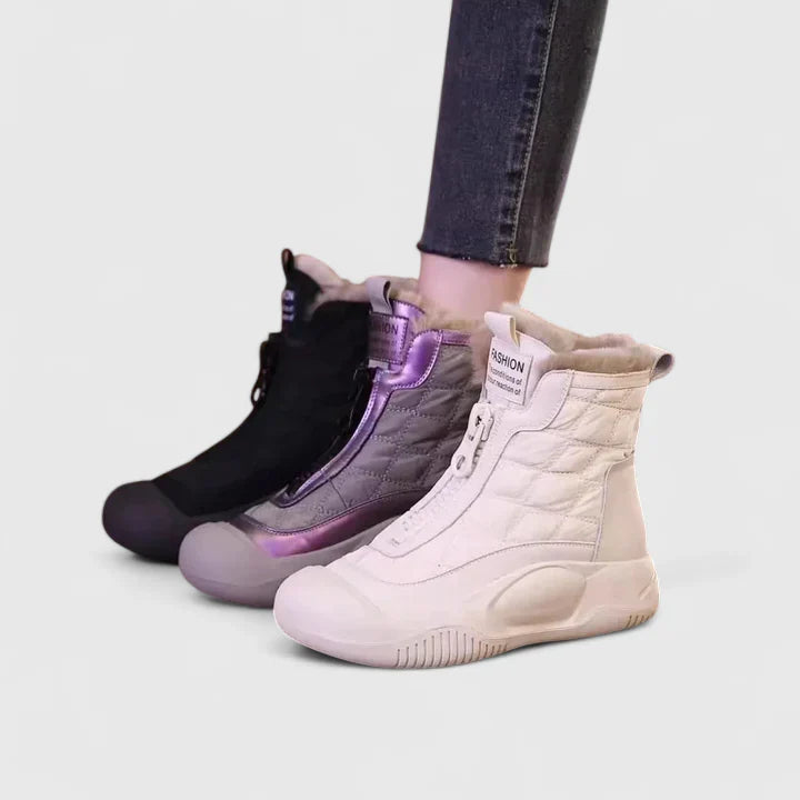 Water-Resistant Ankle Boots with Slip-Resistant Sole
