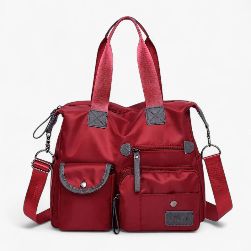 Water-Resistant Nylon Shoulder Bag with Large Capacity