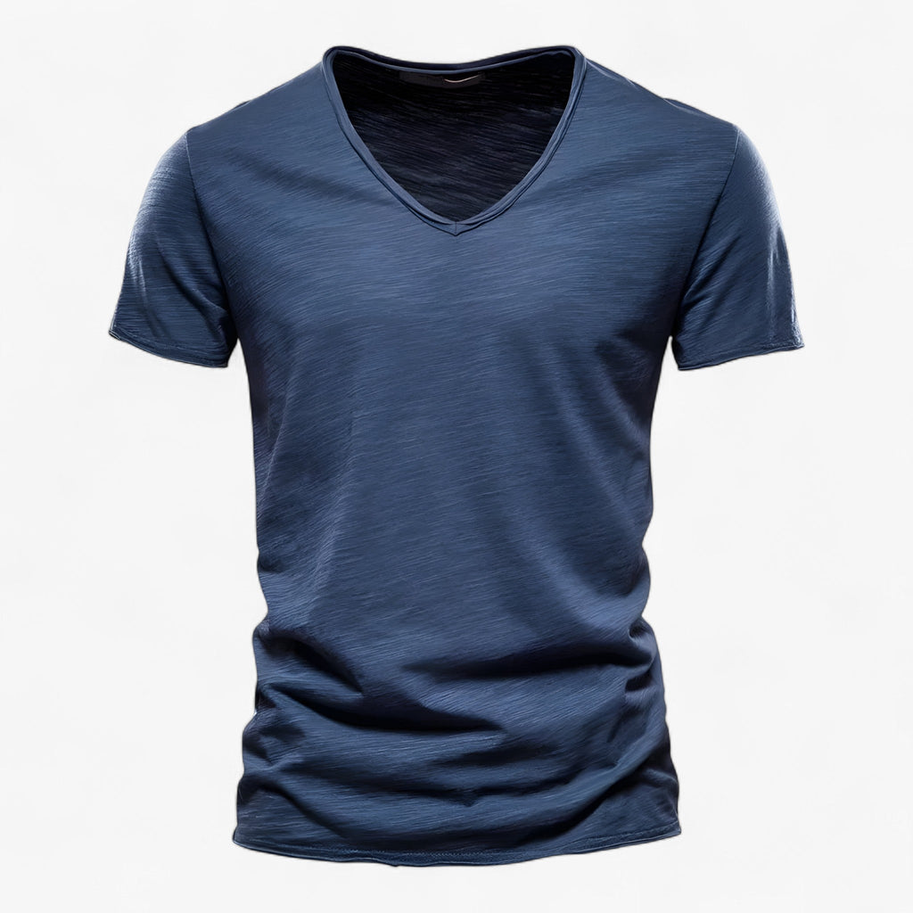 Camisa de verano de algodón ligero con mangas remangadas