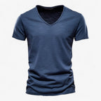 Camisa de verano de algodón ligero con mangas remangadas