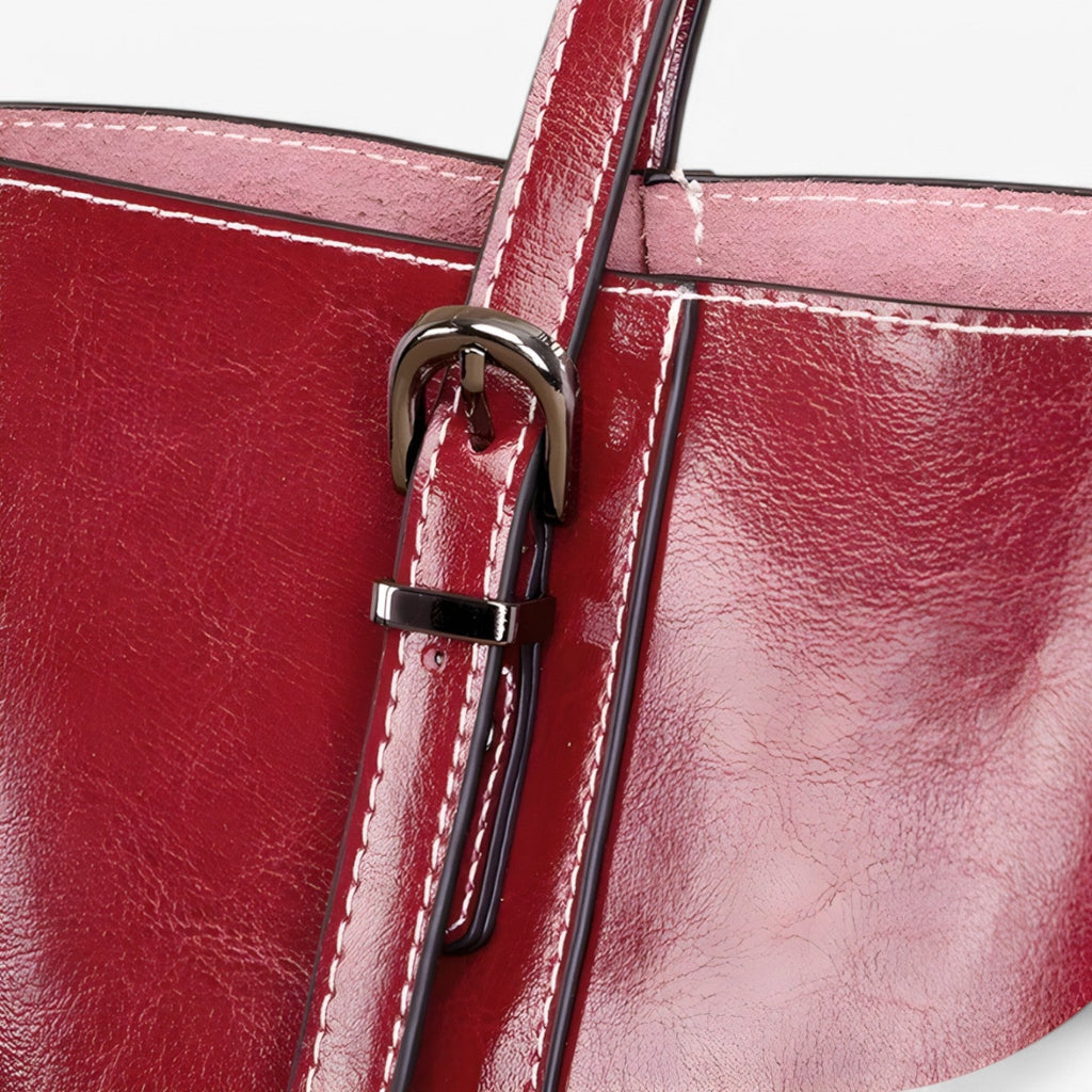 Bolso de trabajo de piel sintética con compartimento para portátil y correa ajustable
