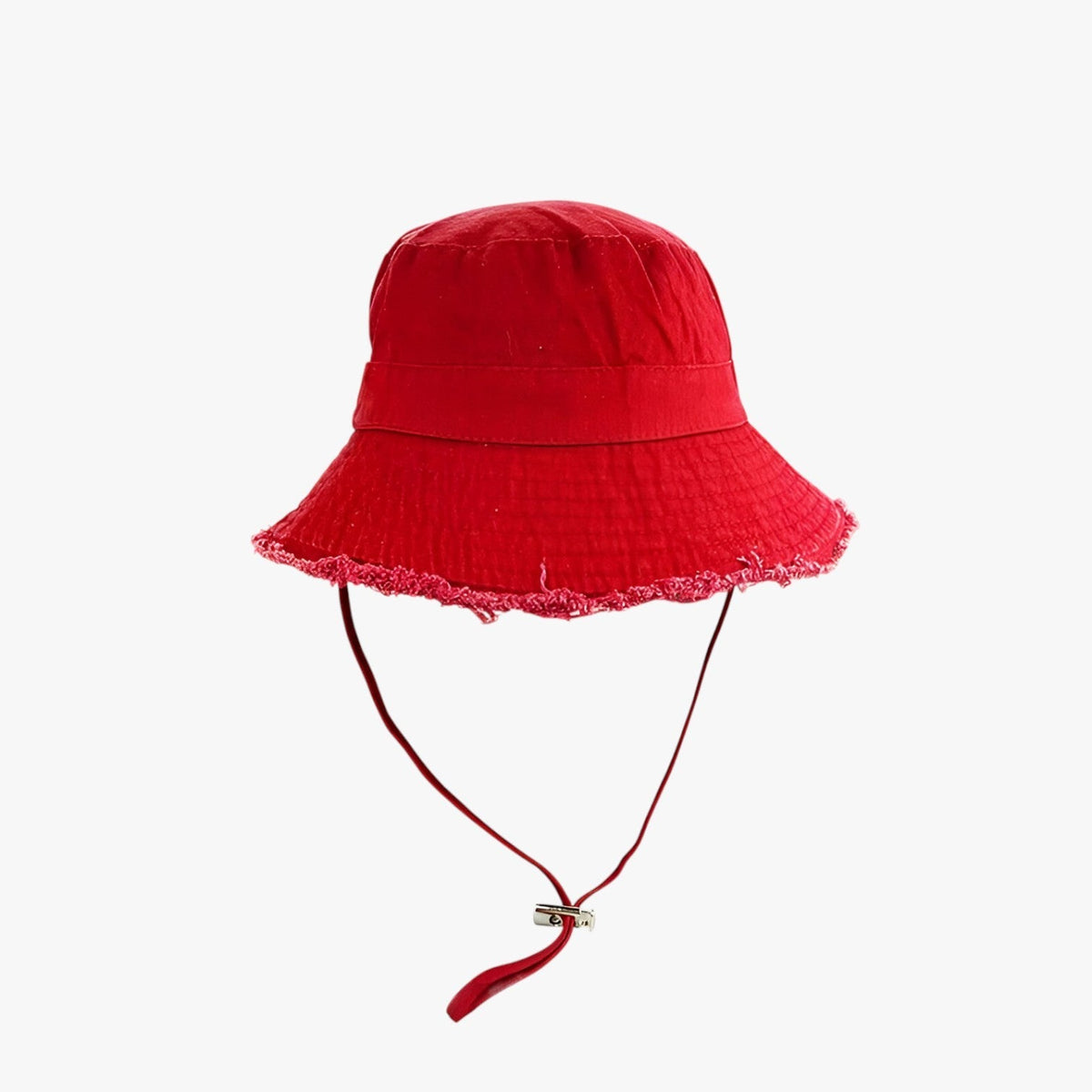 Adjustable denim bucket hat with drawstring fit