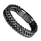 Stainless Steel Bracelet with Hidden Clasp Closure