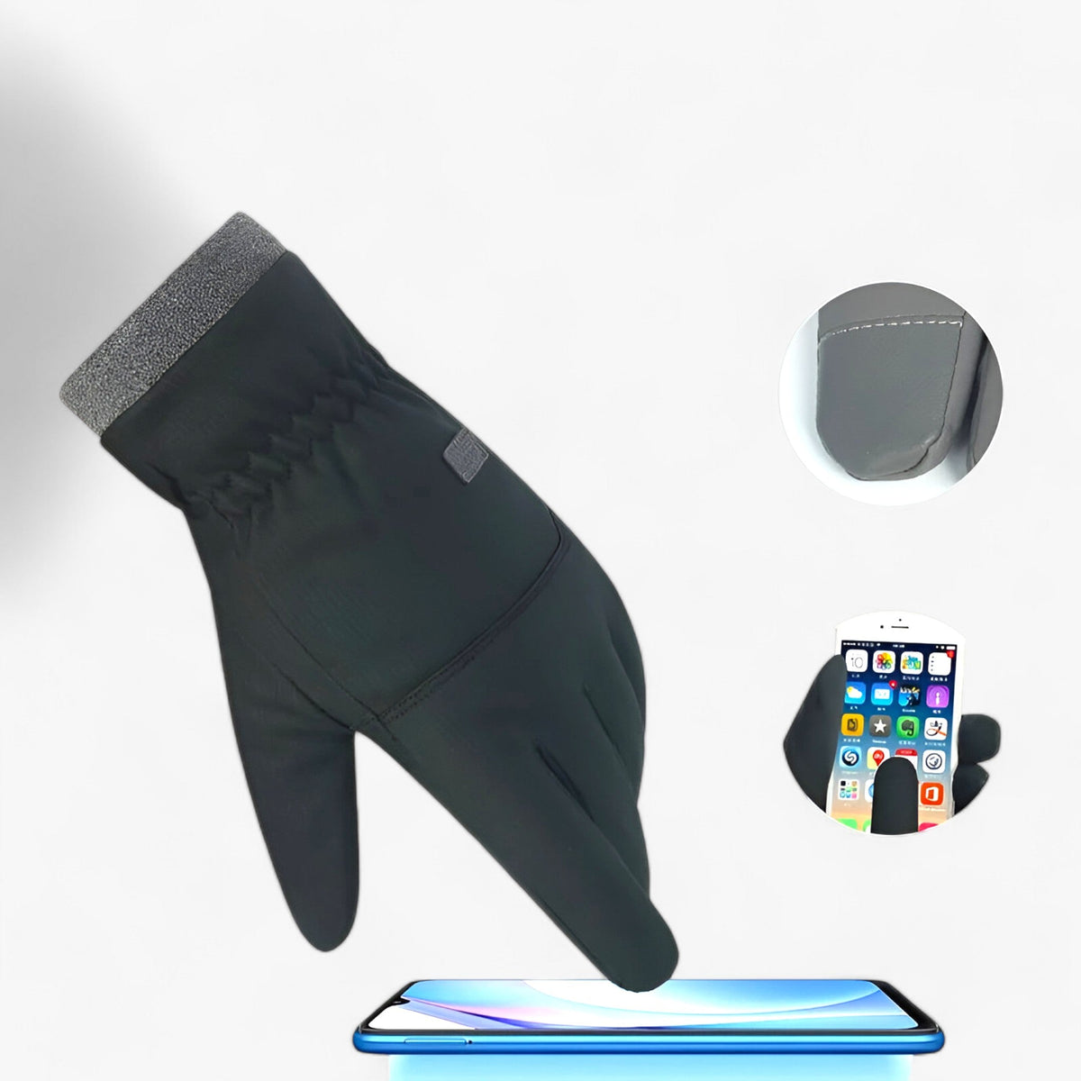 Touchscreen Cold-Weather Gloves with Slip-Resistant Grip