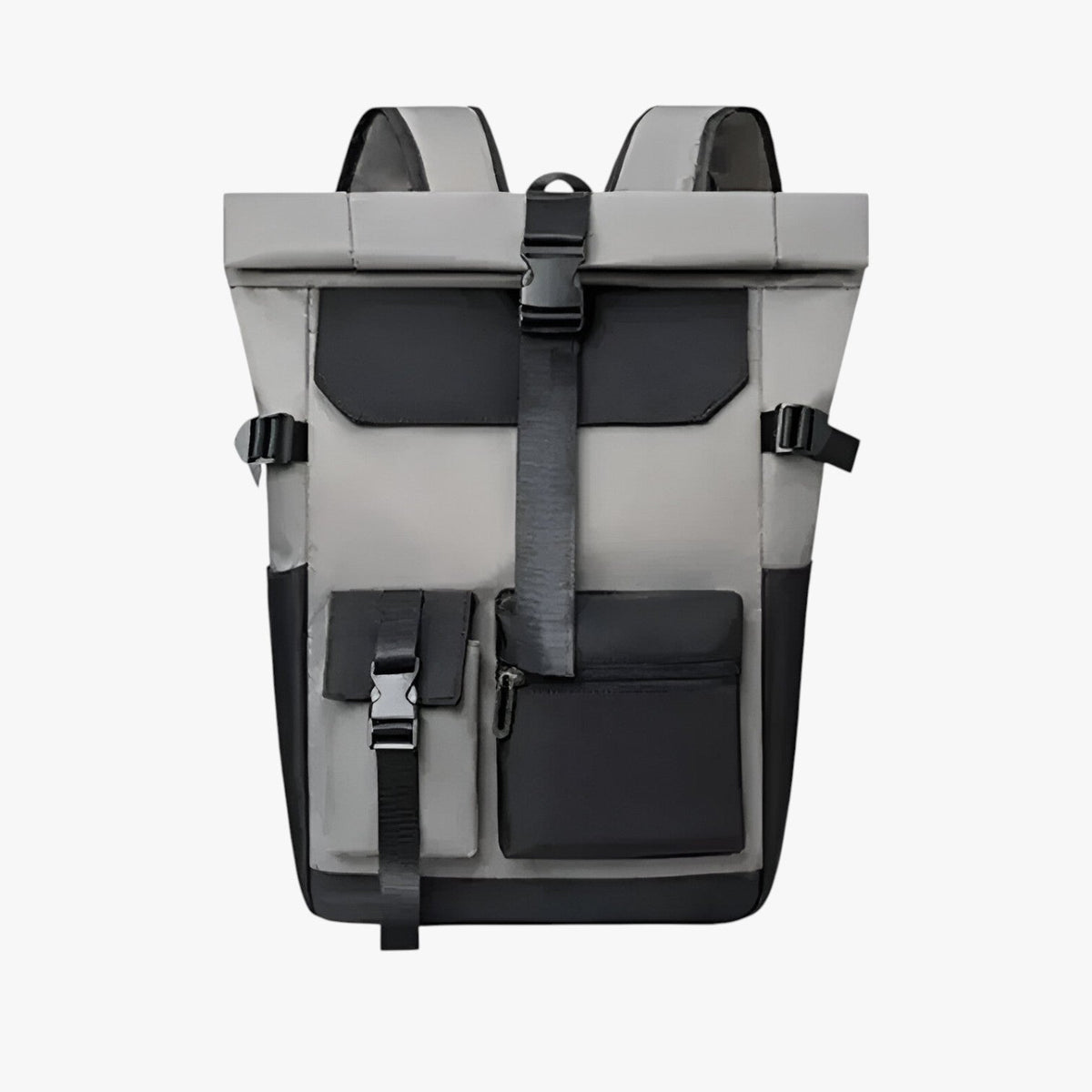 Water-Resistant Roll-Top Backpack with Laptop Pocket