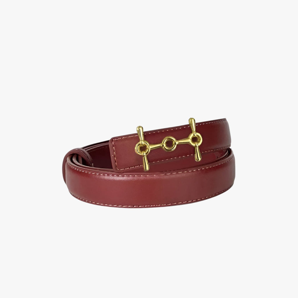 Soft Faux Leather Belt with Adjustable Buckle and Timeless Design