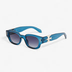 Gafas de sol rectangulares vintage con detalle de águila en la patilla