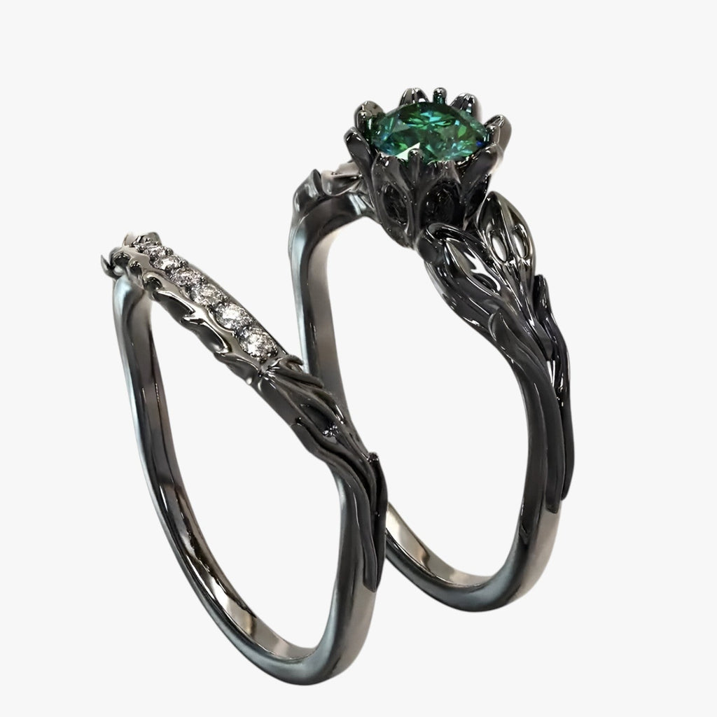 Matching Pair Rings in Quartz and Zircon