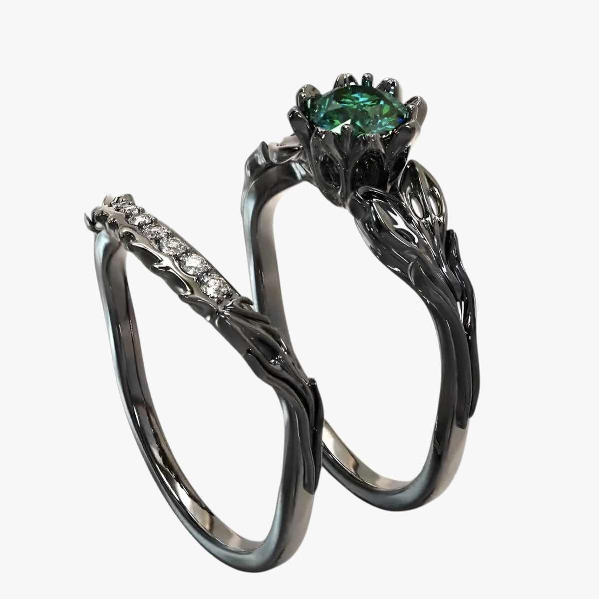 Matching Pair Rings in Quartz and Zircon