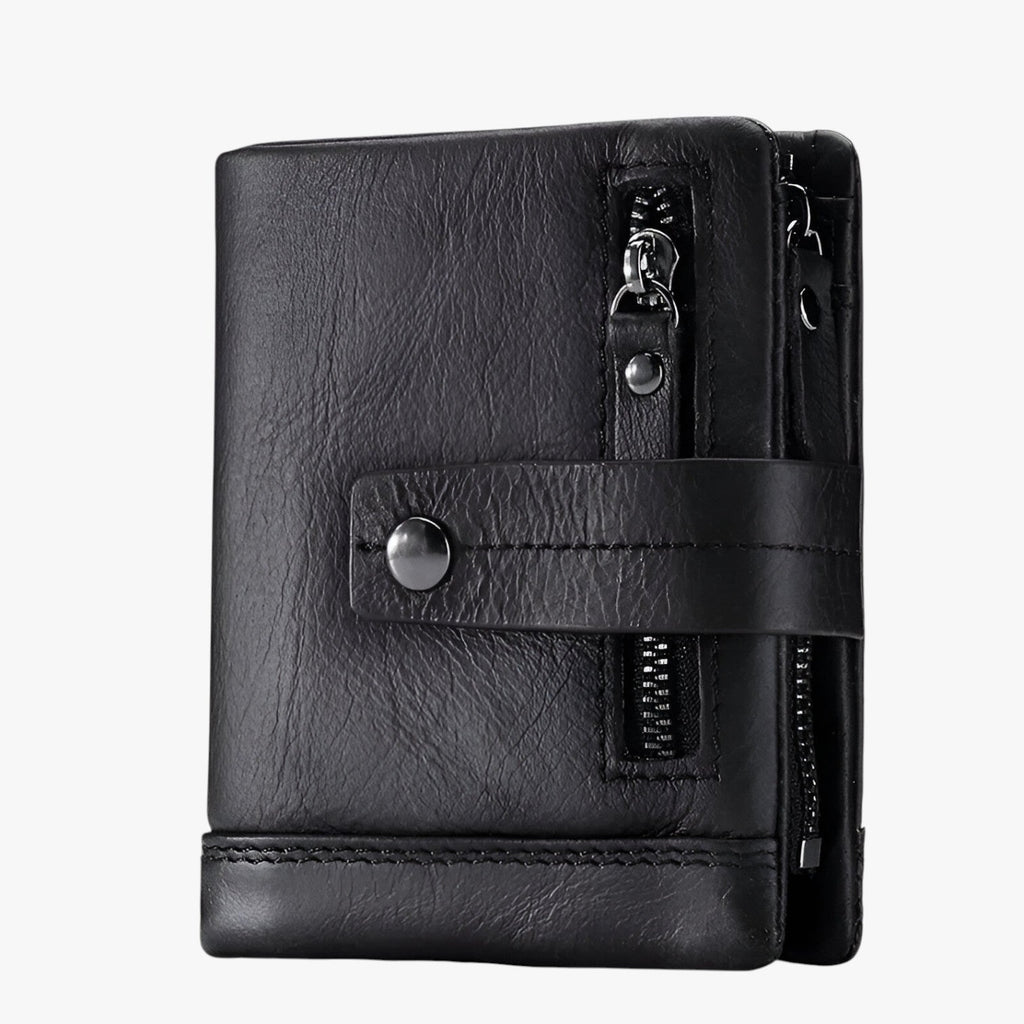 Faux Leather Wallet with Card Slots and Coin Purse