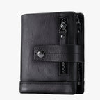Faux Leather Wallet with Card Slots and Coin Purse