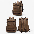 Vintage Canvas Backpack with Laptop Compartment