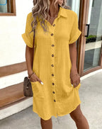 Layered Mini Dress with a Tummy-Control Design Detail