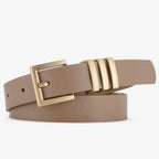 Versatile Belt with Gold-Tone Buckle for Work and Casual Wear