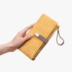 Cartera de piel sintética PU con acabado de estampado de hojas