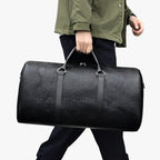 Spacious Faux Leather Travel Bag, Sized for Carry-On Use