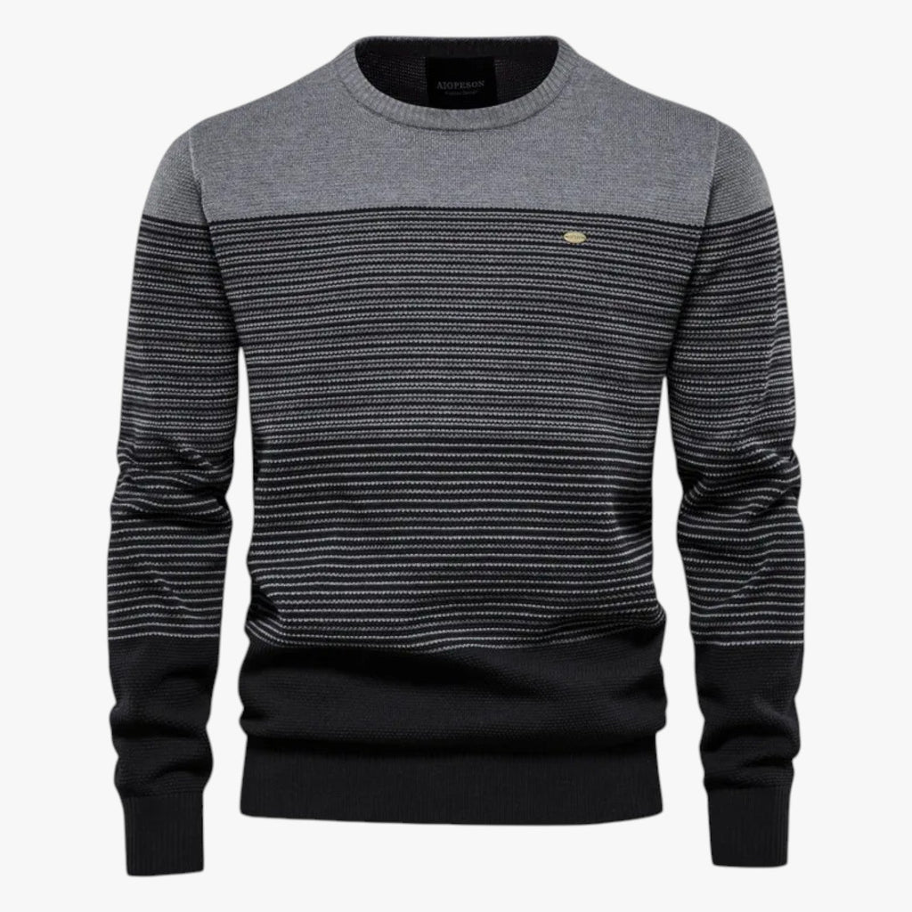 Slim-Fit Striped Crewneck Jumper for Men
