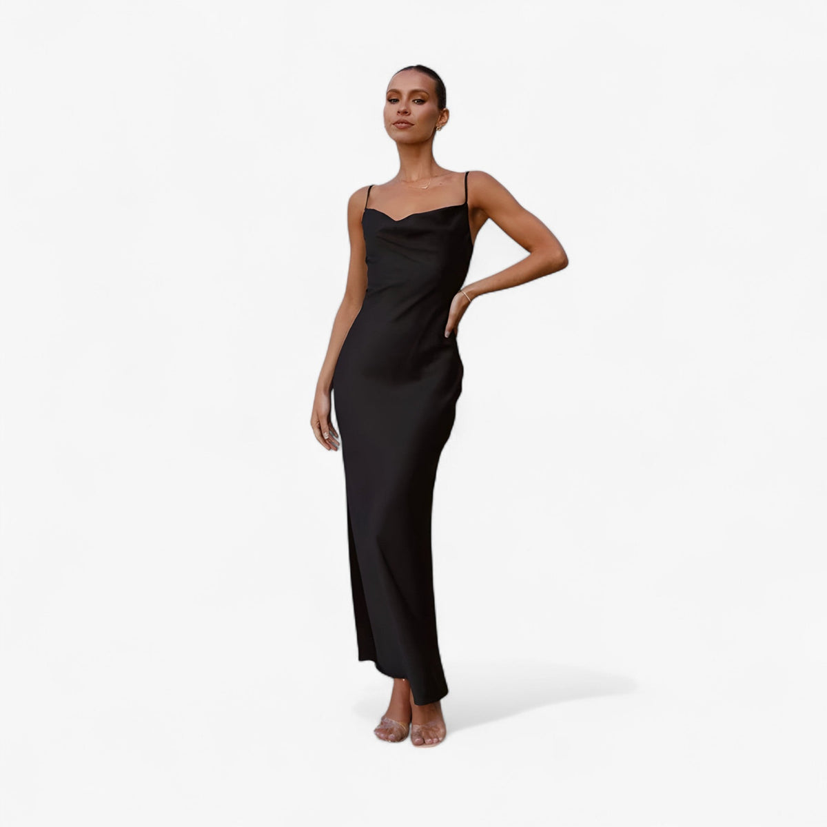 Flowing Silk Maxi Dress for Evening Occasions