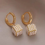 Faux Pearl Cluster Statement Earrings for Special Occasions