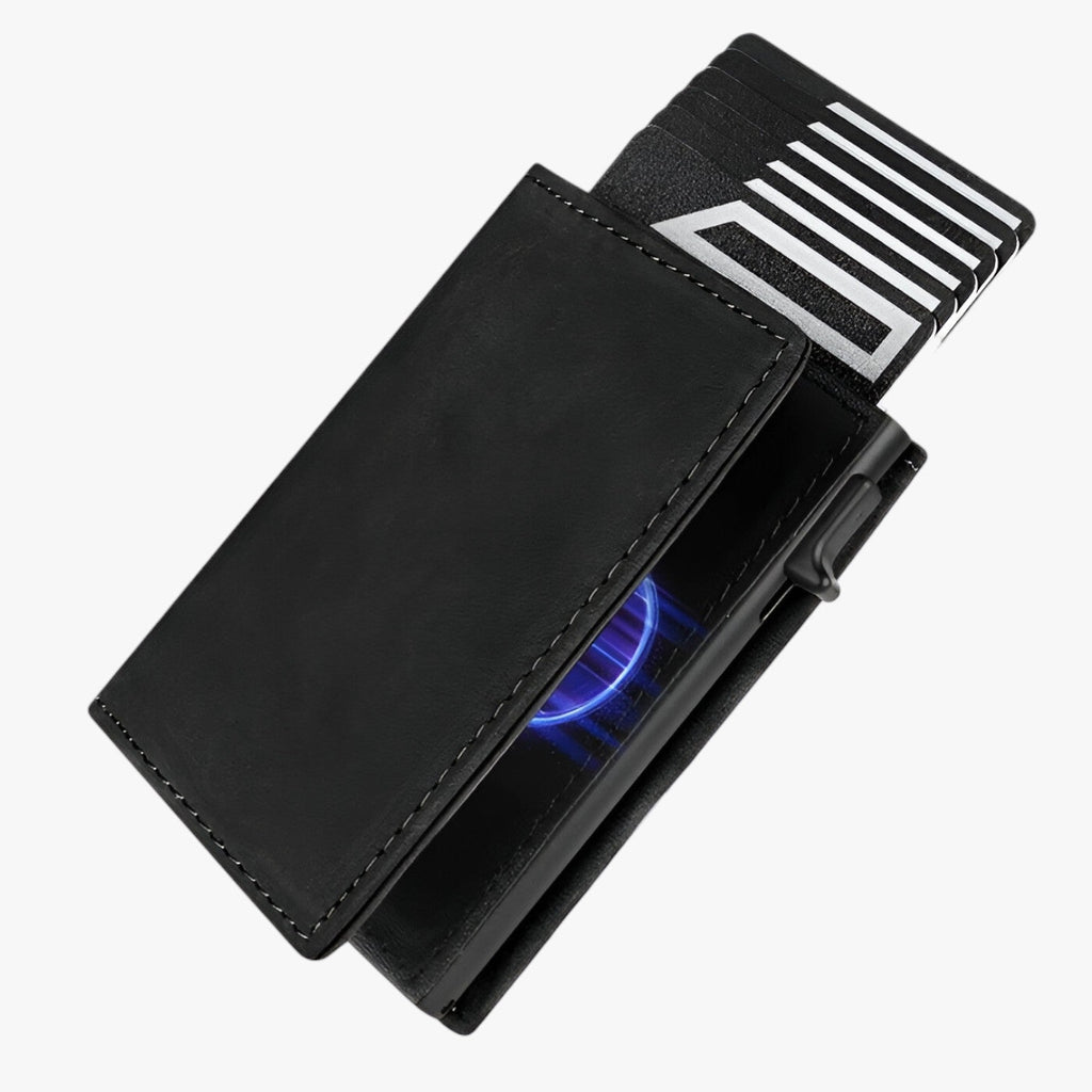 Cartera fina con bloqueo RFID, monedero y clip para tarjetas