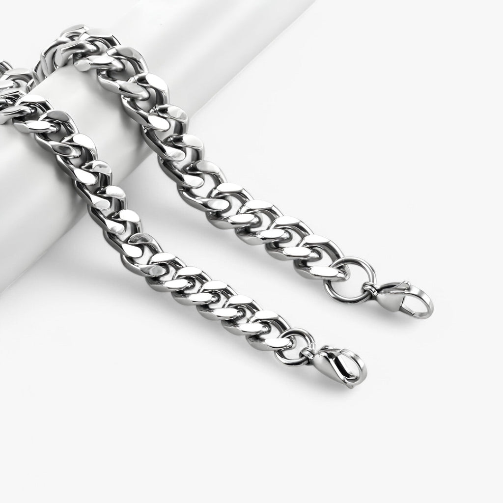 Thick Stainless Steel Cuban Chain Necklace for Men