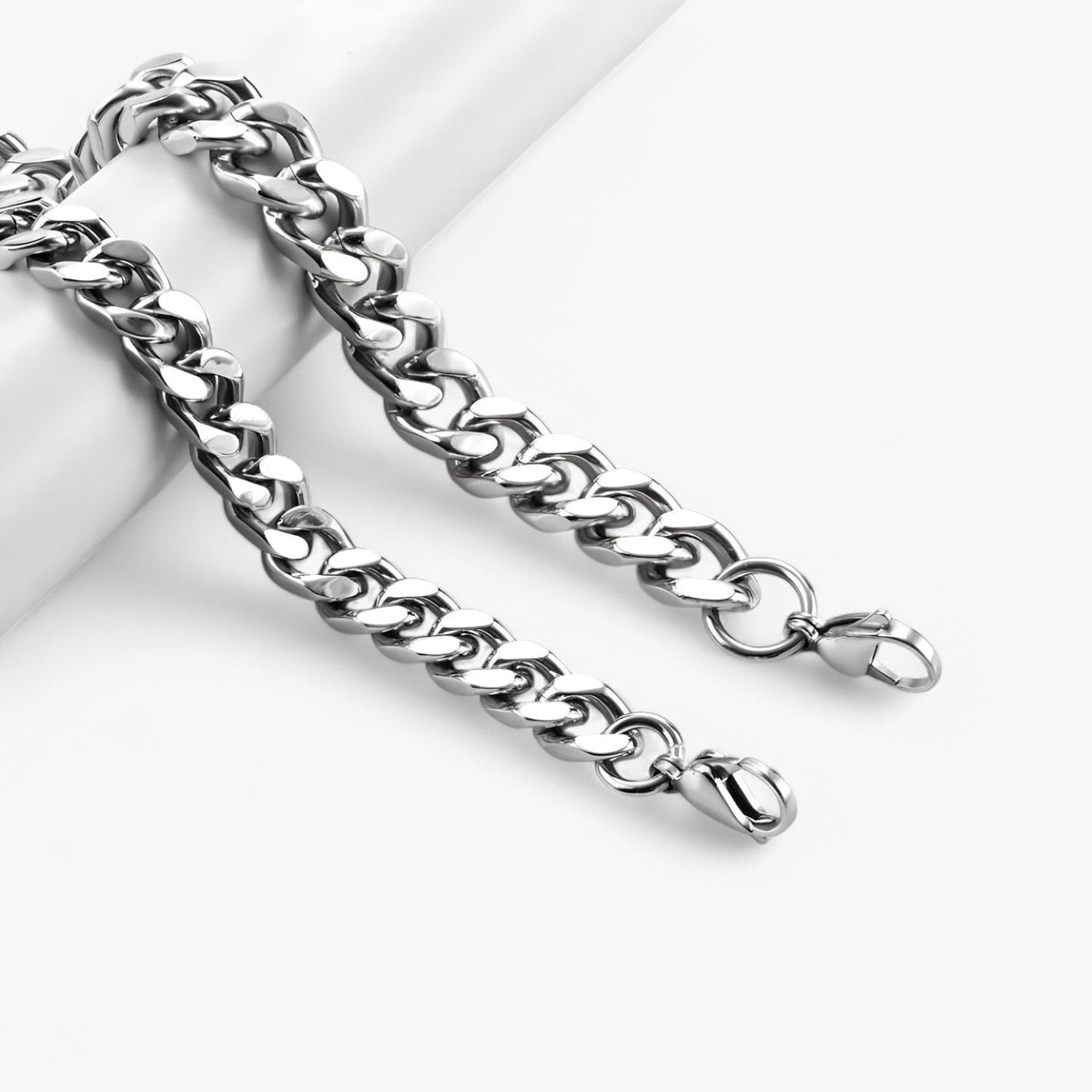 Thick Stainless Steel Cuban Chain Necklace for Men