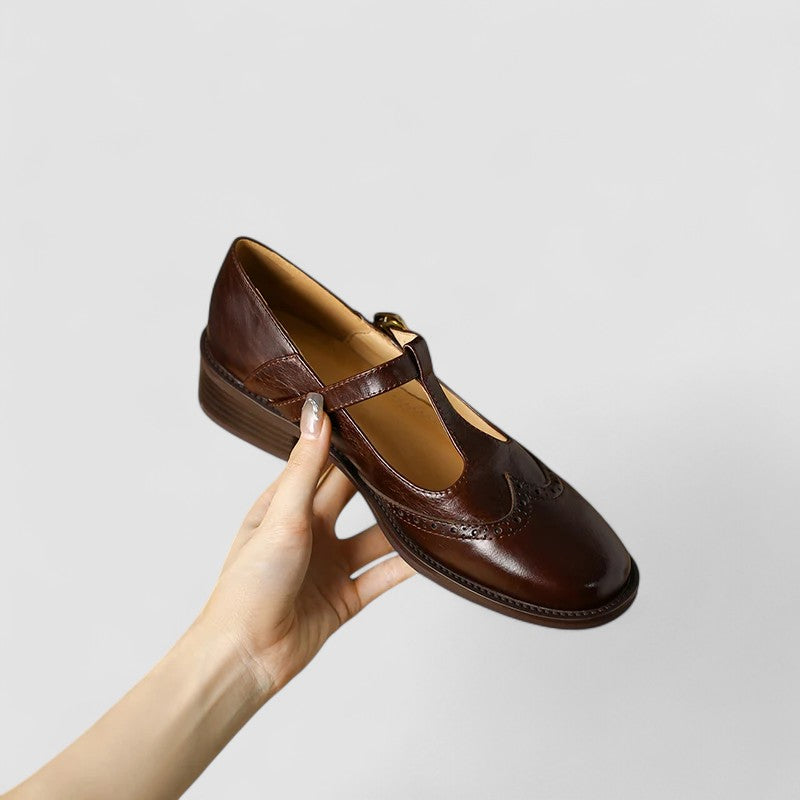 Mary Jane Flats with Cushioned Insole