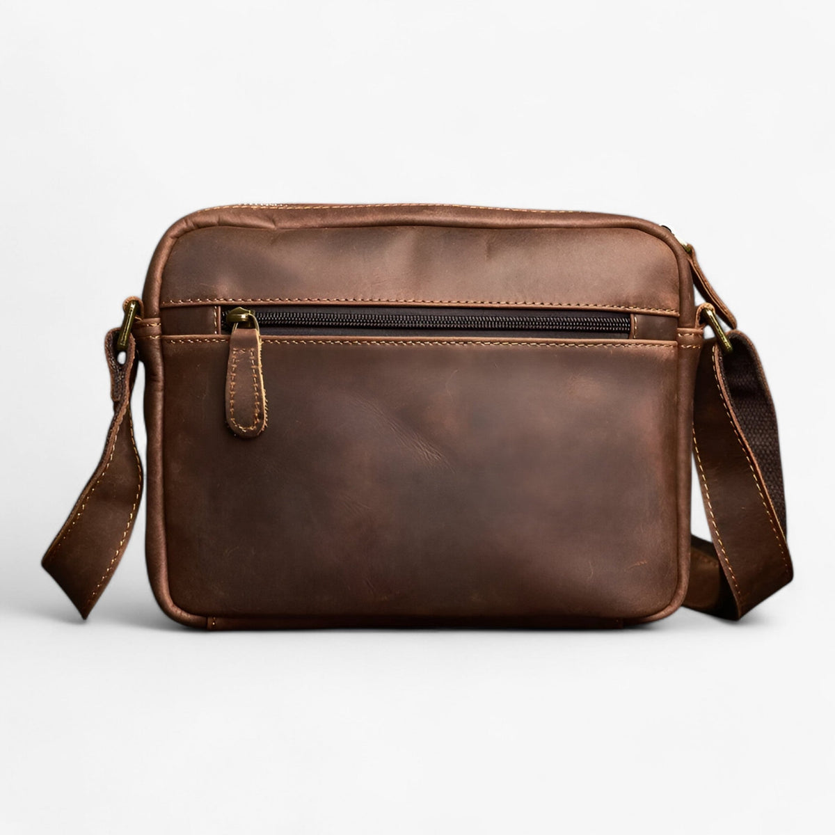 Faux Leather Messenger Bag for Work and Travel