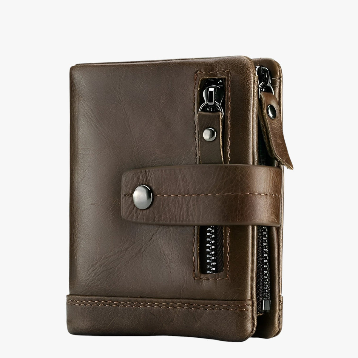 Faux Leather Wallet with Card Slots and Coin Purse