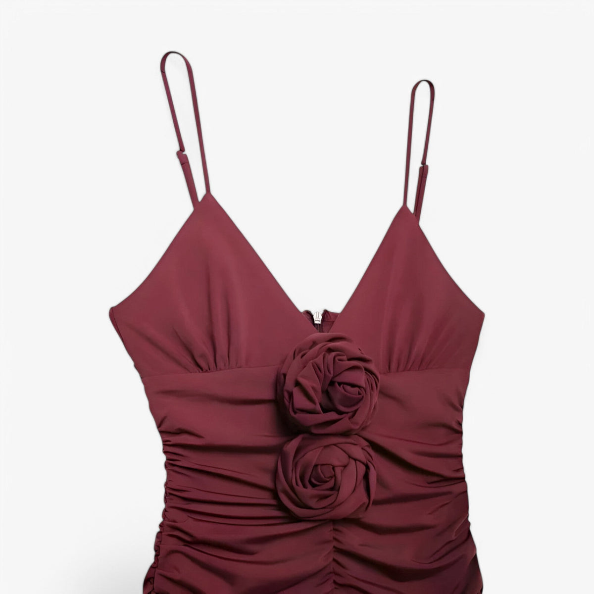 A-Line Dress with Wide Straps and Flared Skirt