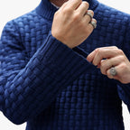 Ribbed Crewneck Knit Jumper for Men in Soft Yarn